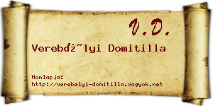 Verebélyi Domitilla névjegykártya